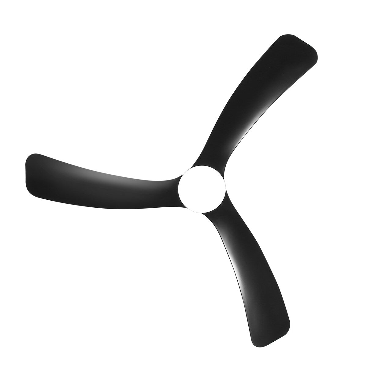 52 Zoll (132 cm) großer, schwarz/weißer LED-Deckenventilator mit Fernbedienung und Beleuchtung (3 Flügel)