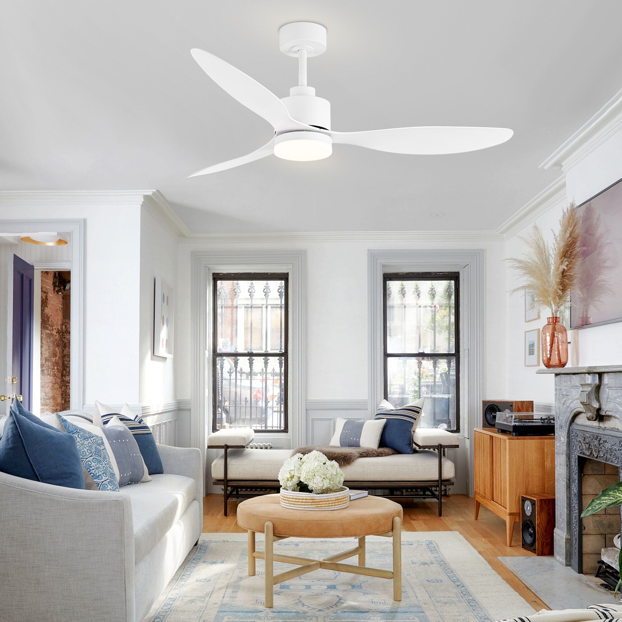 52-Zoll-LED-Deckenventilator mit Beleuchtung und Fernbedienung (3 Flügel)