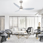 52-Zoll-LED-Deckenventilator mit Beleuchtung und Fernbedienung (3 Flügel)