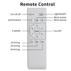 Moderner 52-Zoll-Deckenventilator aus Massivholz/ABS mit Fernbedienung (ohne Beleuchtung), 6 Windgeschwindigkeiten und umkehrbarer Luftstromrichtung