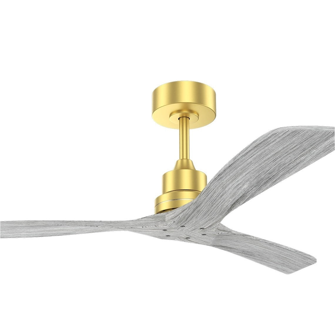 Moderner 52-Zoll-Deckenventilator aus Massivholz/ABS mit Fernbedienung (ohne Beleuchtung), 6 Windgeschwindigkeiten und umkehrbarer Luftstromrichtung