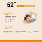 Moderner 52-Zoll-Deckenventilator aus Massivholz/ABS mit Fernbedienung (ohne Beleuchtung), 6 Windgeschwindigkeiten und umkehrbarer Luftstromrichtung