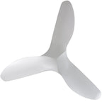 Moderner 52-Zoll-Deckenventilator aus Massivholz/ABS mit Fernbedienung (ohne Beleuchtung), 6 Windgeschwindigkeiten und umkehrbarer Luftstromrichtung