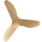 Moderner 52-Zoll-Deckenventilator aus Massivholz/ABS mit Fernbedienung (ohne Beleuchtung), 6 Windgeschwindigkeiten und umkehrbarer Luftstromrichtung