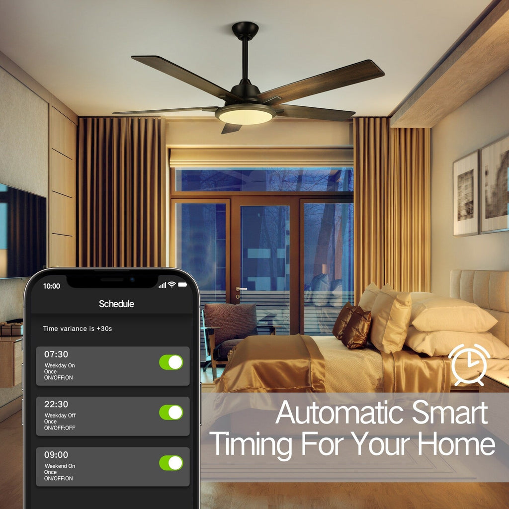 52 moderne Deckenventilatoren mit Beleuchtung und Fernbedienung, dimmbar (LED)