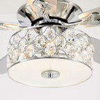 52 Moderner 4-flammiger Kristall-Deckenventilator mit Fernbedienung