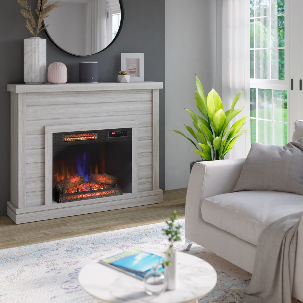 52-Zoll-Wandverkleidung mit 3D-Kamineinsatz