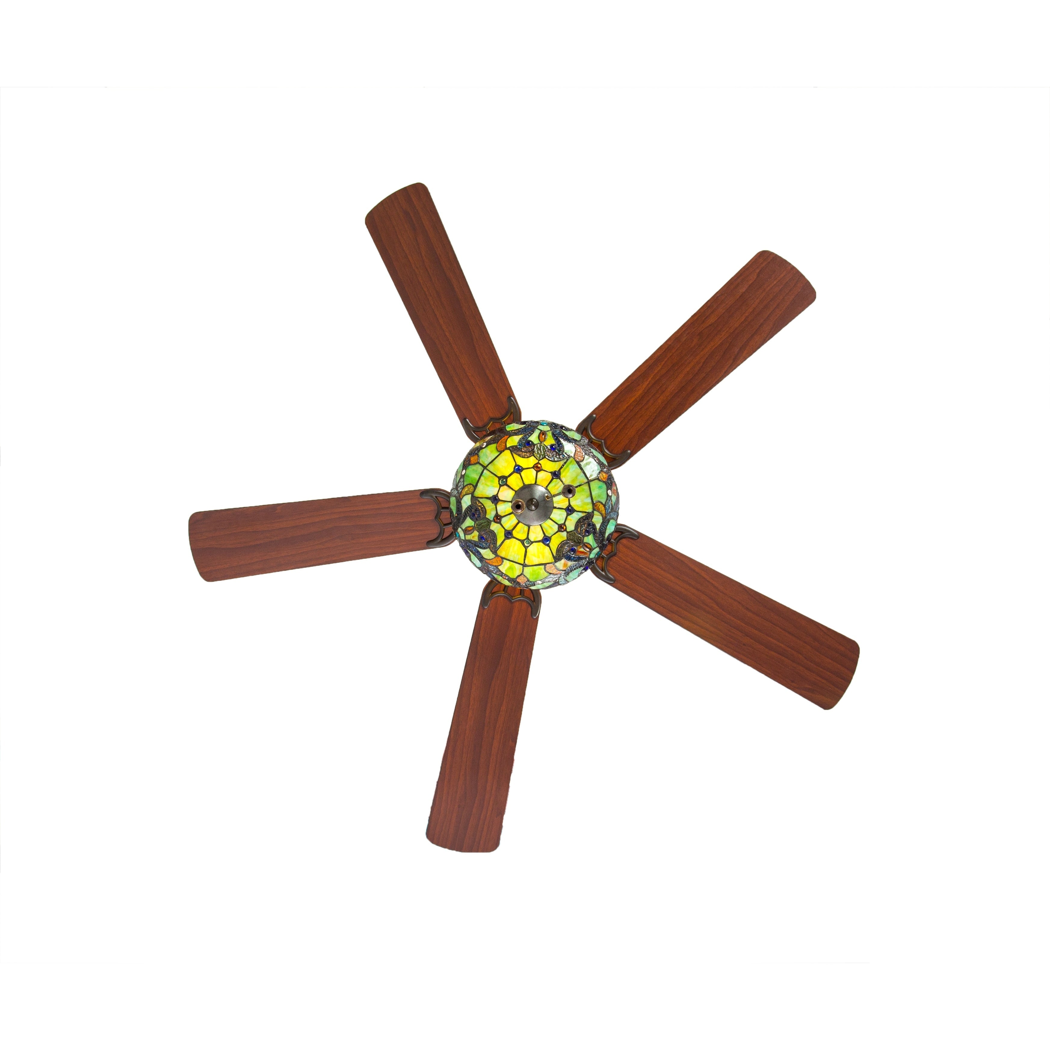 Copper Grove Guasipati 52-Zoll-Deckenventilator im Tiffany-Stil (Magna Carta) – 52L x 52B x 16,5