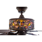 Copper Grove Guasipati 52-Zoll-Deckenventilator im Tiffany-Stil (Magna Carta) – 52L x 52B x 16,5