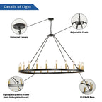 54-Zoll-Rundwagenrad-Kronleuchter mit 24 Leuchten