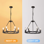 54-Zoll-Rundwagenrad-Kronleuchter mit 24 Leuchten