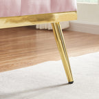 55,5 cm breites Samtsofa (2-Sitzer) mit 2 Kissen, modernes Design und einfacher Montage