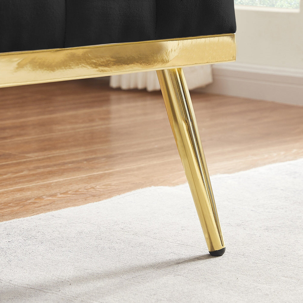 55,5 cm breites Samtsofa (2-Sitzer) mit 2 Kissen, modernes Design und einfacher Montage