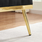 55,5 cm breites Samtsofa (2-Sitzer) mit 2 Kissen, modernes Design und einfacher Montage