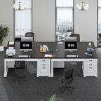 Landhaus-Schreibtisch für das Homeoffice, Aktenschublade, Monitorständer, Steckdose