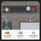 Landhaus-Schreibtisch für das Homeoffice, Aktenschublade, Monitorständer, Steckdose