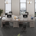 Landhaus-Schreibtisch für das Homeoffice, Aktenschublade, Monitorständer, Steckdose