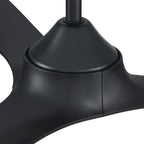 56-Zoll-Deckenventilator, modern, schwarz, 3-Blatt-Propeller, Gleichstrom, mit Fernbedienung