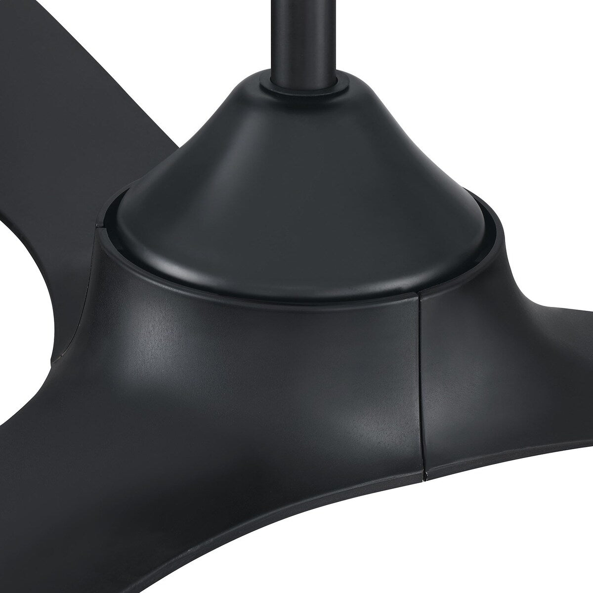 56-Zoll-Deckenventilator, modern, schwarz, 3-Blatt-Propeller, Gleichstrom, mit Fernbedienung