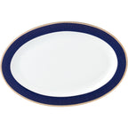 57-teiliges Bone China Geschirrset – Mitternachtsblau – Gold