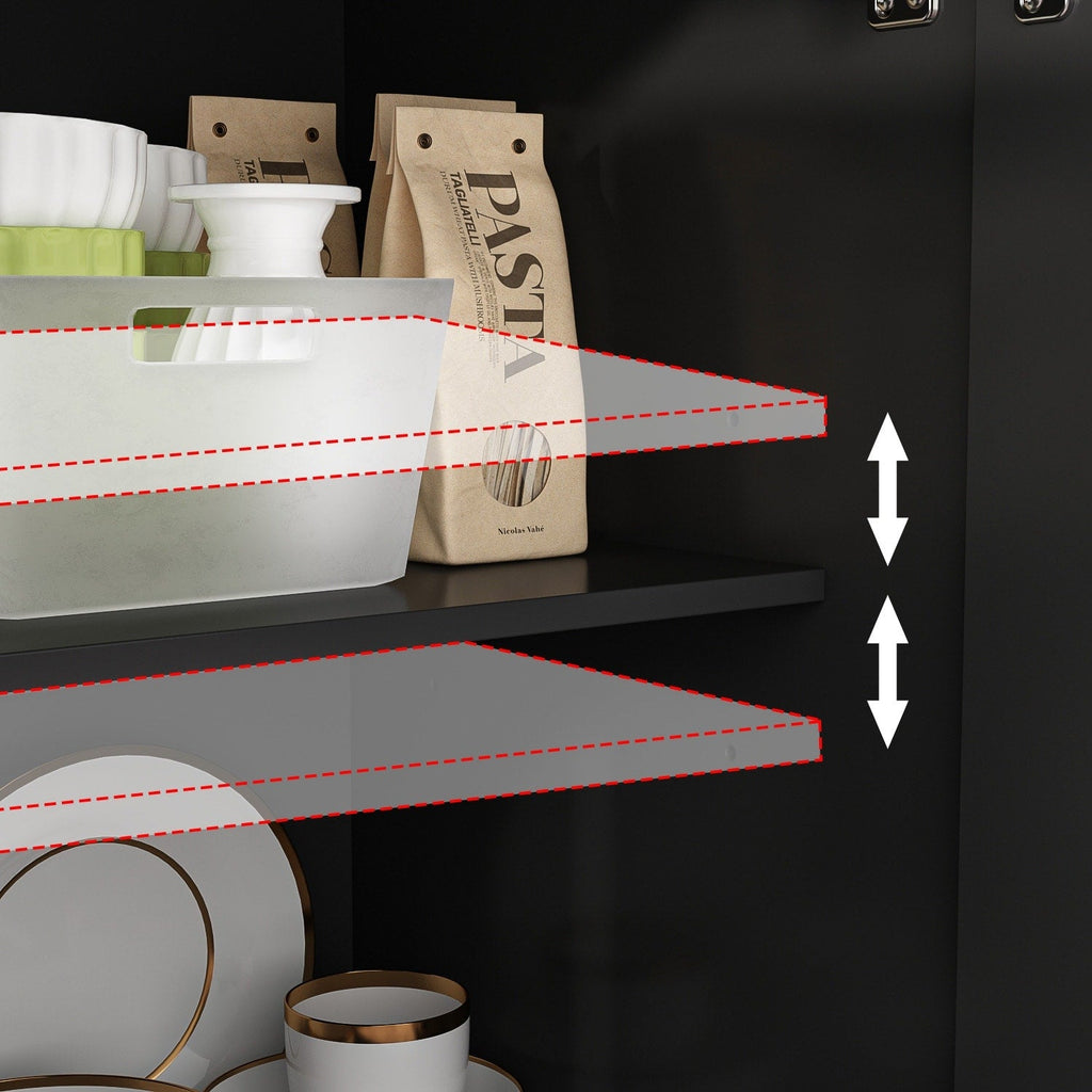 59,1'' Sideboard Buffet Weiß Mid-Century Modern Zeitgenössisch Lackiert