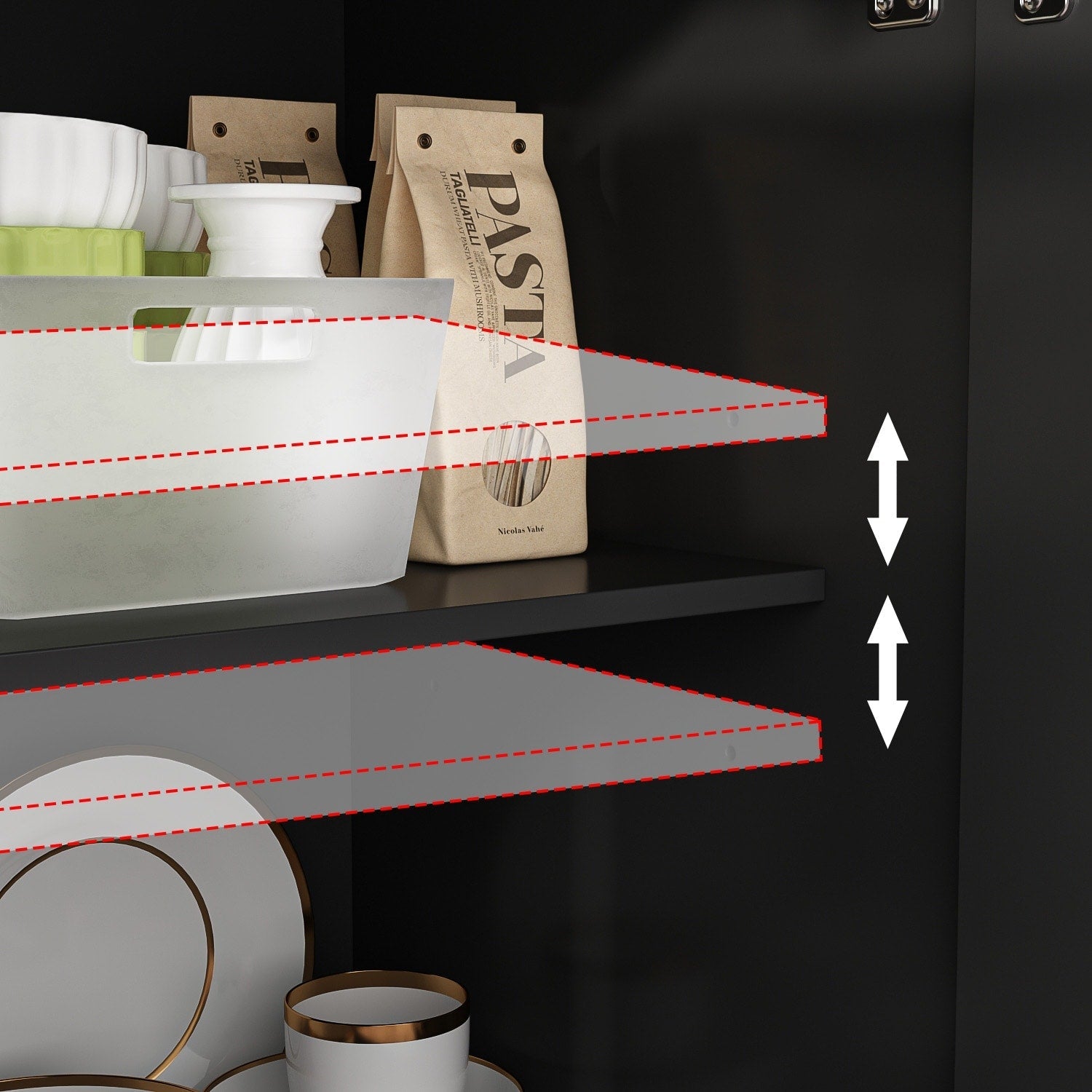 59,1'' Sideboard Buffet Weiß Mid-Century Modern Zeitgenössisch Lackiert