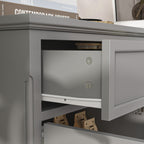 59,1'' Sideboard Buffet Weiß Mid-Century Modern Zeitgenössisch Lackiert