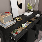 59,1'' Sideboard Buffet Weiß Mid-Century Modern Zeitgenössisch Lackiert