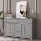 59,1'' Sideboard Buffet Weiß Mid-Century Modern Zeitgenössisch Lackiert