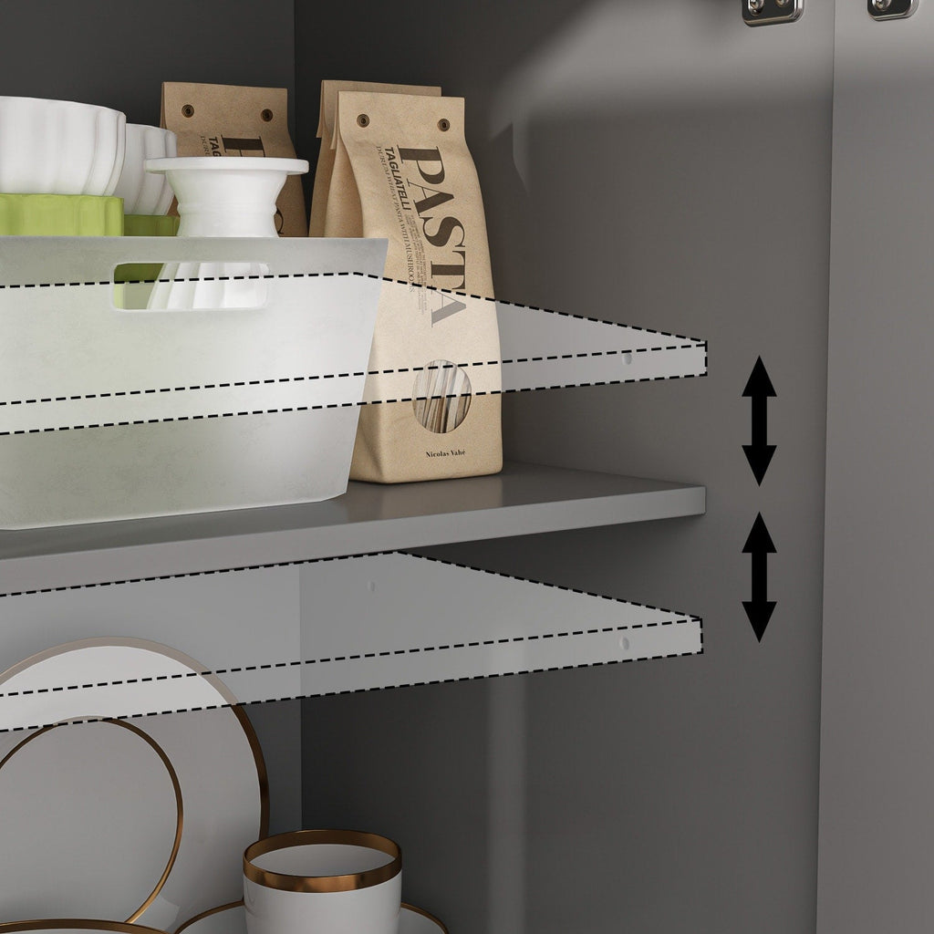 59,1'' Sideboard Buffet Weiß Mid-Century Modern Zeitgenössisch Lackiert