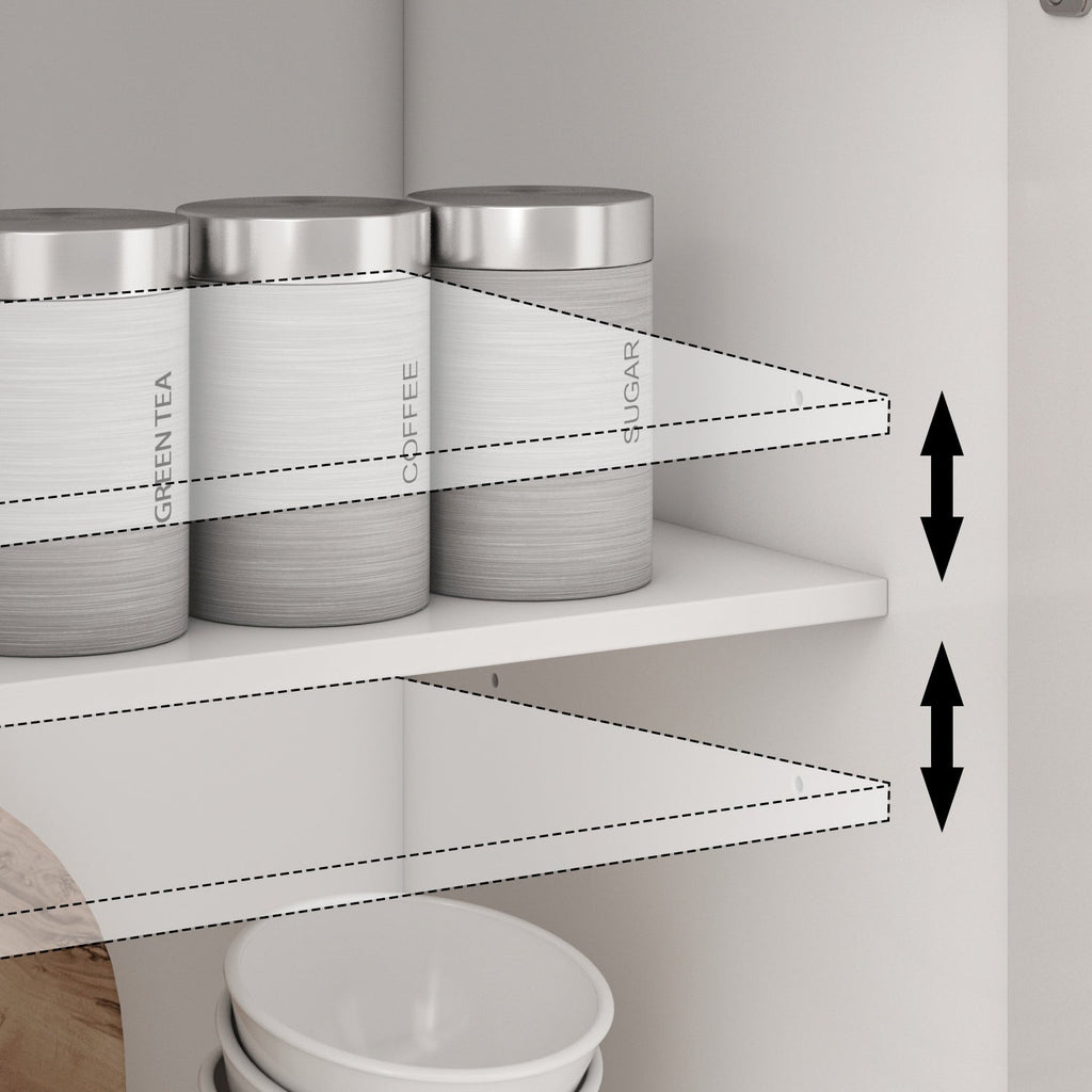 59,1'' Sideboard Buffet Weiß Mid-Century Modern Zeitgenössisch Lackiert