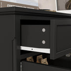 59,1'' Sideboard Buffet Weiß Mid-Century Modern Zeitgenössisch Lackiert