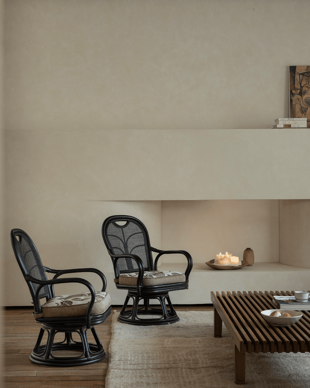 Ray Mini-Drehstuhl aus Rattan