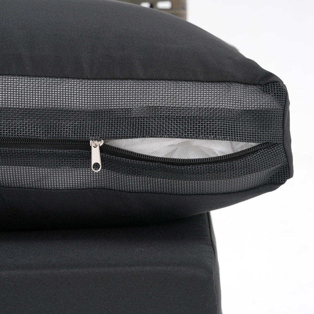 6-Personen-Gartensitzgruppe mit Kissen