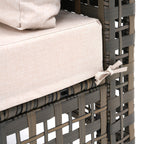 6-Personen-Gartensitzgruppe mit Kissen