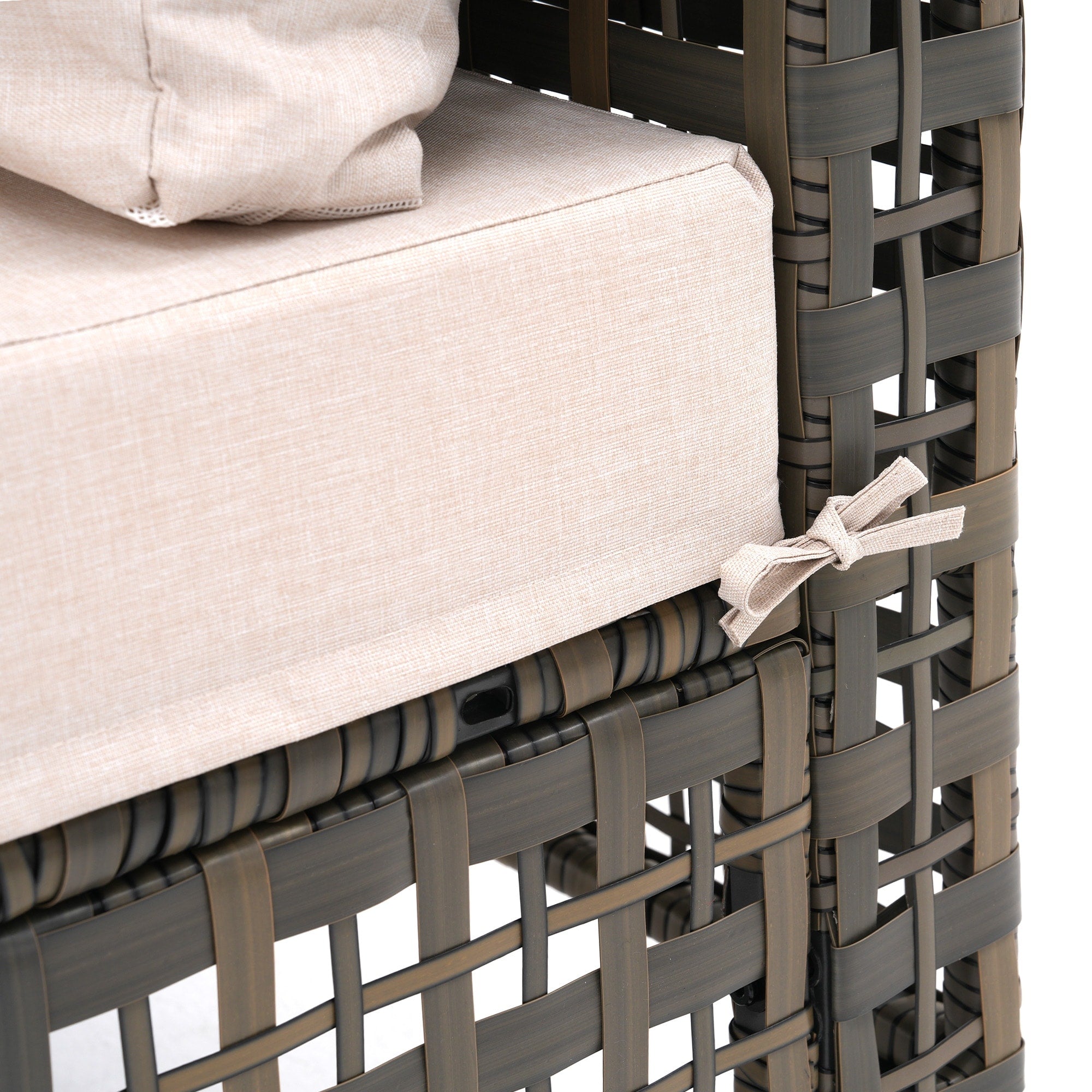 6-Personen-Gartensitzgruppe mit Kissen