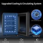 Weinkühlschrank für 6 Flaschen (8-19 °C), Mini-Getränkekühler für den Sommer, freistehend, mit Temperaturregelung