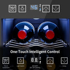 Weinkühlschrank für 6 Flaschen (8-19 °C), Mini-Getränkekühler für den Sommer, freistehend, mit Temperaturregelung