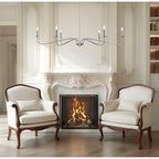 Minimalistischer Kronleuchter mit 6 Leuchten, 162,5 cm (64 Zoll), in Mattschwarz/Gold/Chrom – Nicht verfügbar