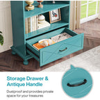 Bücherregal mit 6 Ablagen und Schublade, 71 Bücherregal für das Wohnzimmer