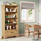 Bücherregal mit 6 Ablagen und Schublade, 71 Bücherregal für das Wohnzimmer