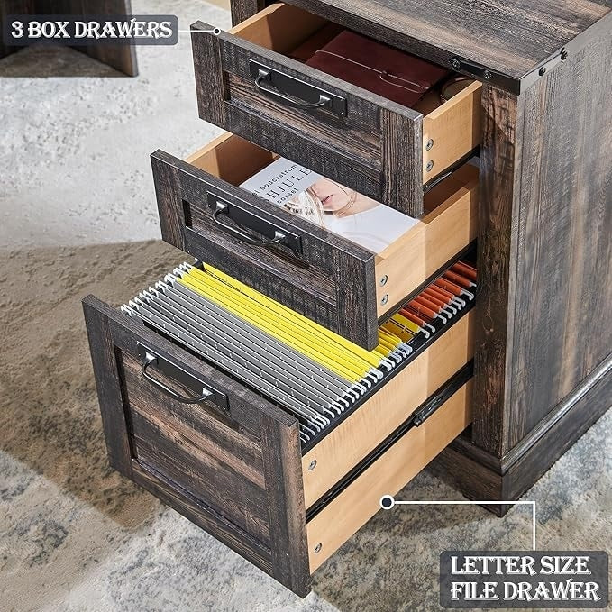 60 cm langer, L-förmiger Schreibtisch im Landhausstil, Eckschreibtisch aus Holz, Computertisch