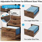 63-Zoll-Computertisch mit Monitorständer, ergonomischer Home-Office-Schreibtisch mit Schubladen und Aktenschrank