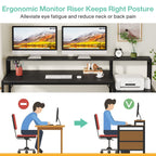 63-Zoll-Computertisch mit Monitorständer, ergonomischer Home-Office-Schreibtisch mit Schubladen und Aktenschrank