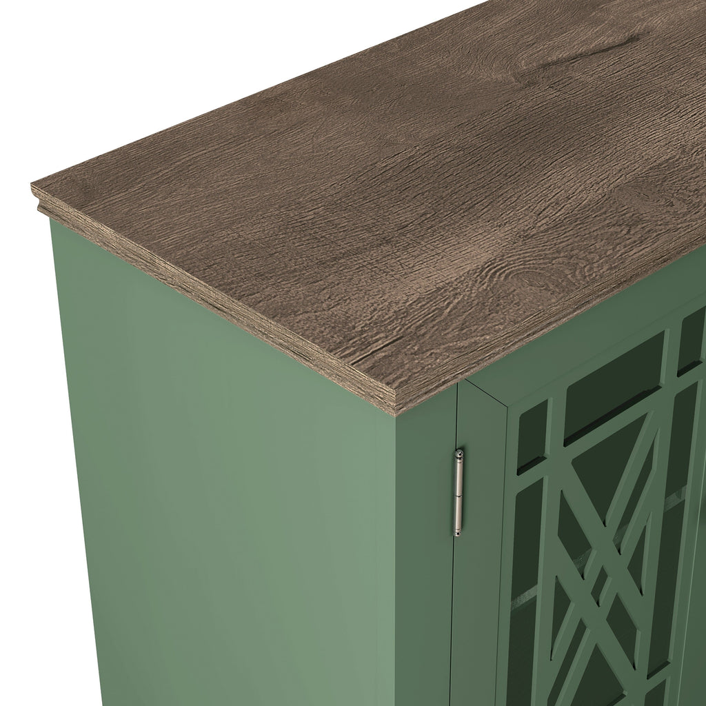 63 Zoll breites Buffet-Sideboard aus Holz im Vintage-Stil