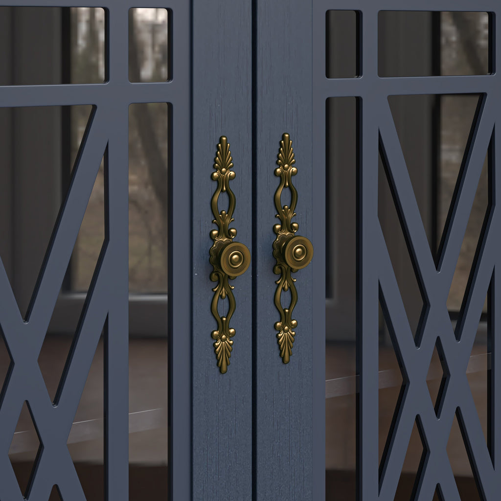 63 Zoll breites Buffet-Sideboard aus Holz im Vintage-Stil