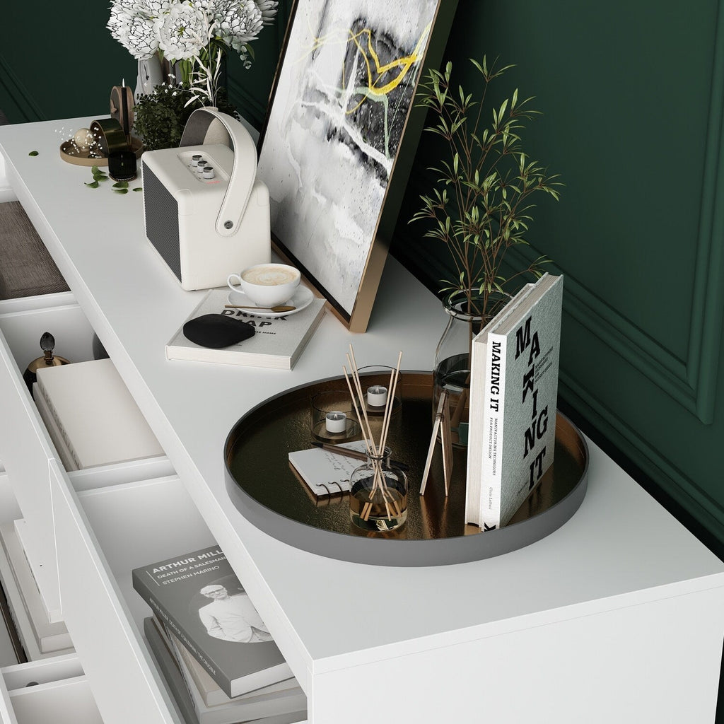 63W 9-Schubladen-Kommode, Akzentkommode für Wohnzimmer und Schlafzimmer