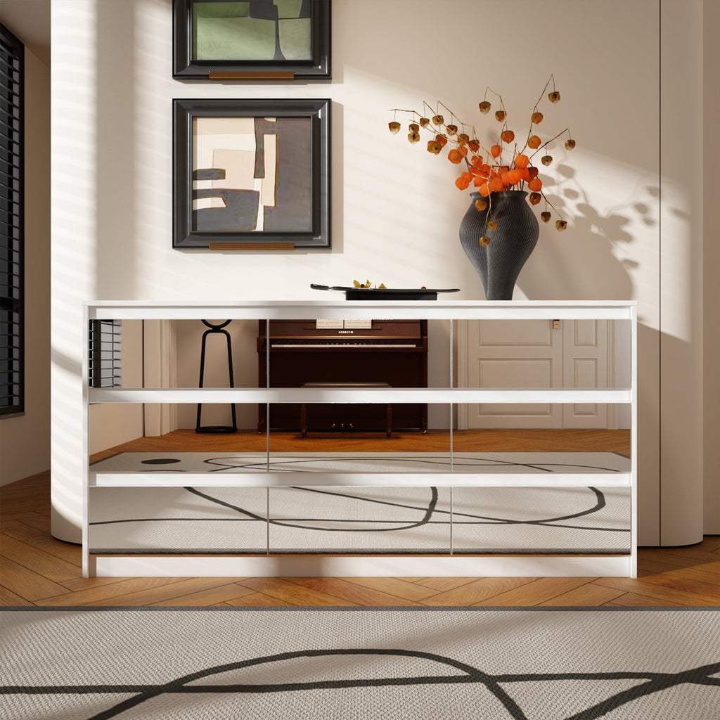 63W 9-Schubladen-Kommode, Akzentkommode für Wohnzimmer und Schlafzimmer