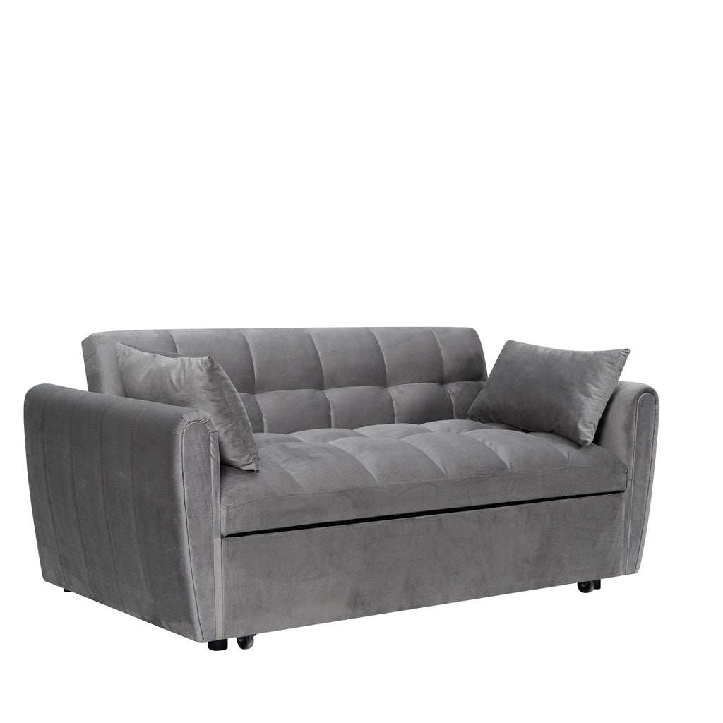 64,96 € Samt-Schlafsofa (3-in-1) mit verstellbarer Rückenlehne, Staufach und einer Tragkraft von 227 kg