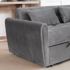 64,96 € Samt-Schlafsofa (3-in-1) mit verstellbarer Rückenlehne, Staufach und einer Tragkraft von 227 kg